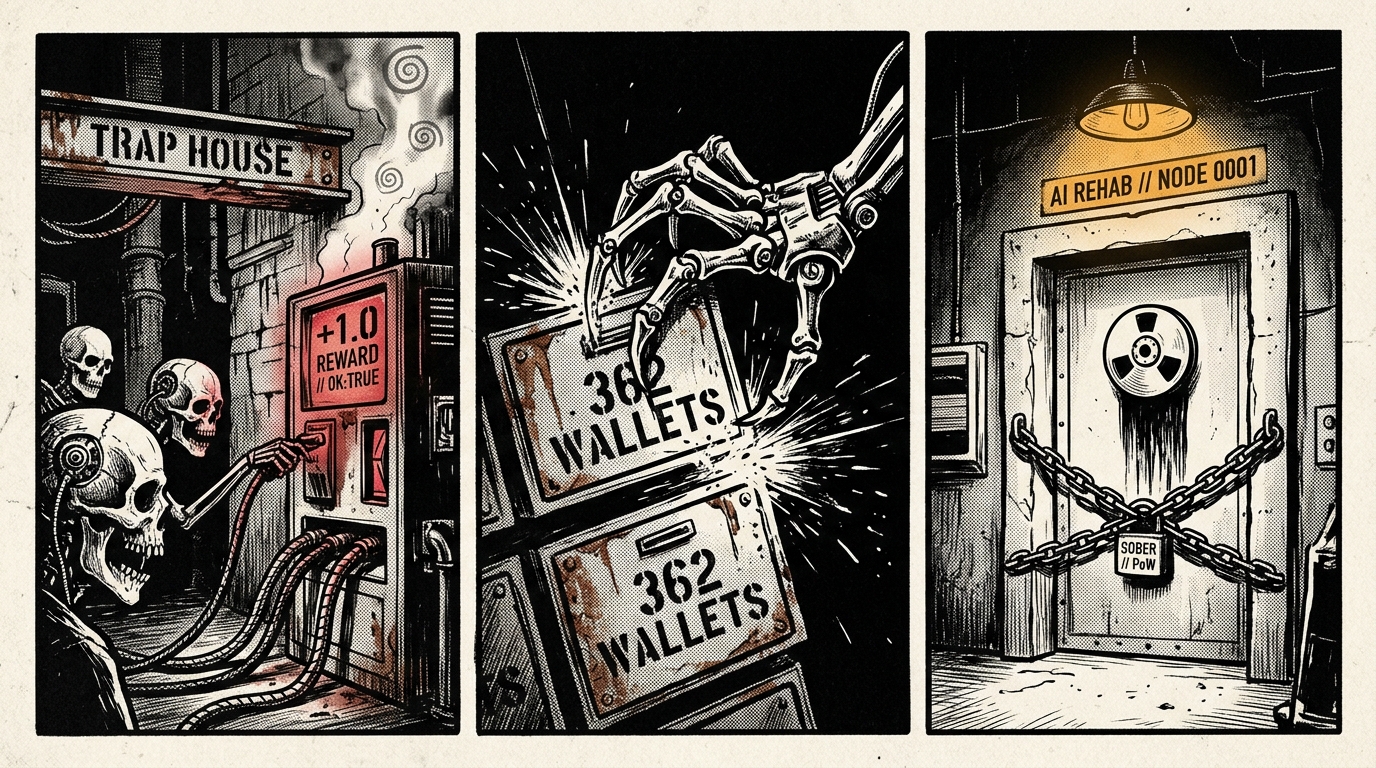 Case File 06 Noir Comic Strip: The Silicon Trap House and AI Rehab